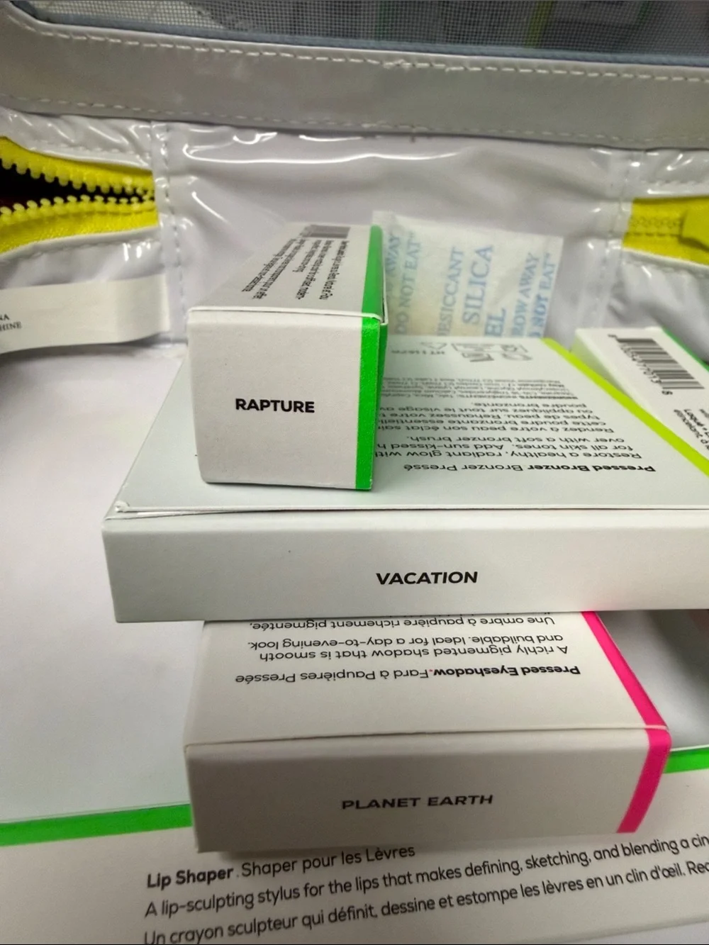 Women's Makeup Set in White with Green Accents